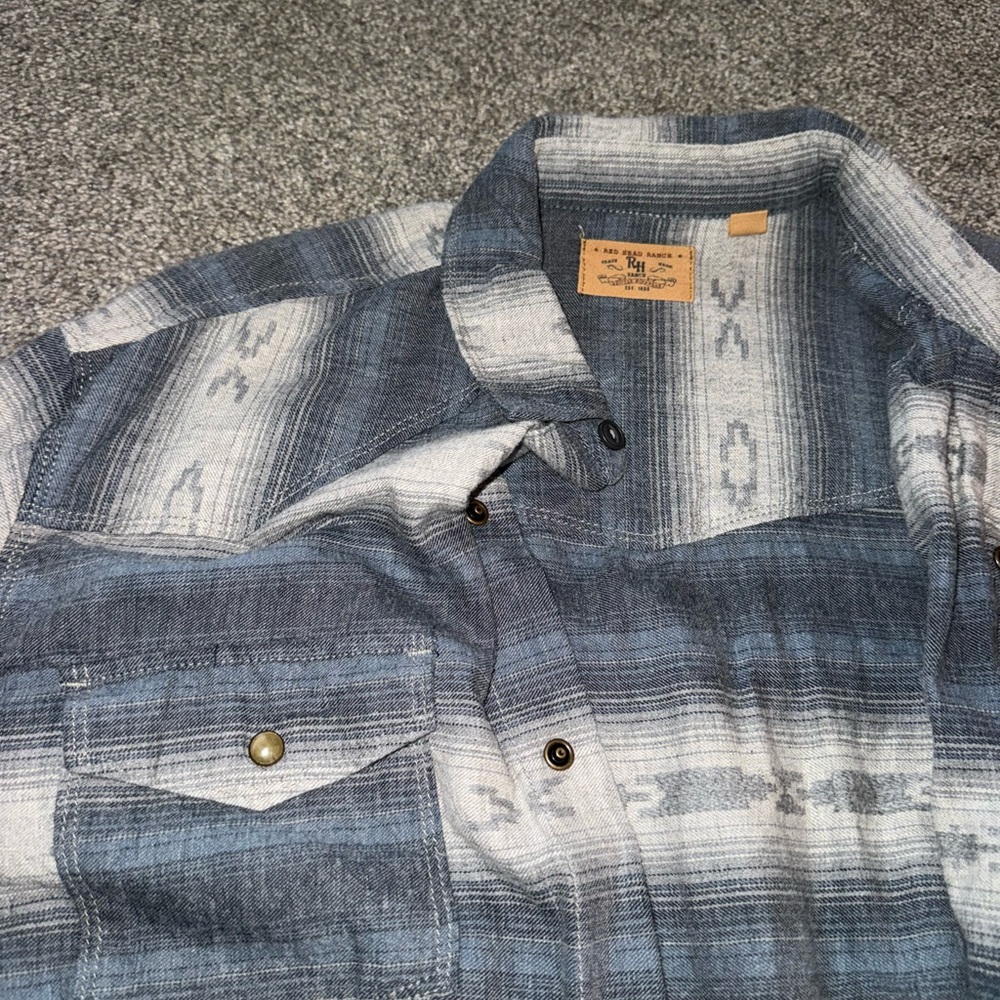 Red Head Ranch Flannel Blue Flannel Shirt - Picture 4 of 6